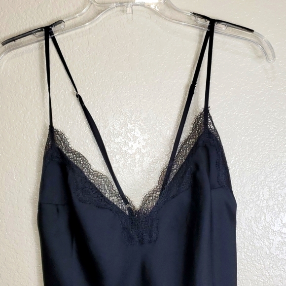 Victoria's Secret Black and Lace Chemise  Slip Mini Dress Medium Nightg… - Picture 2 of 8